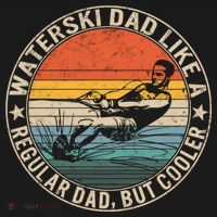 Waterski Dad Fathers Day Ski Lover Dad Water Skiing Rider Gift Women's Hoodie thumb 2