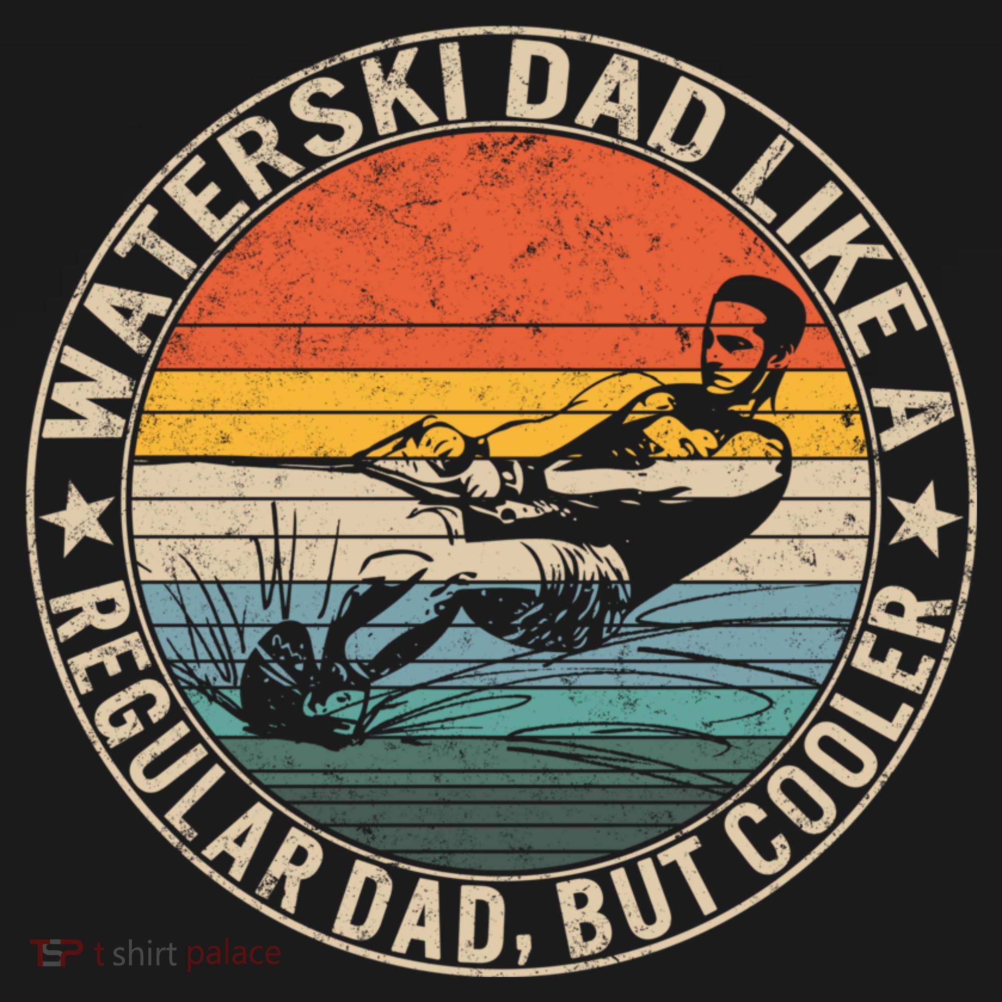 Waterski Dad Fathers Day Ski Lover Dad Water Skiing Rider Gift Women's Hoodie