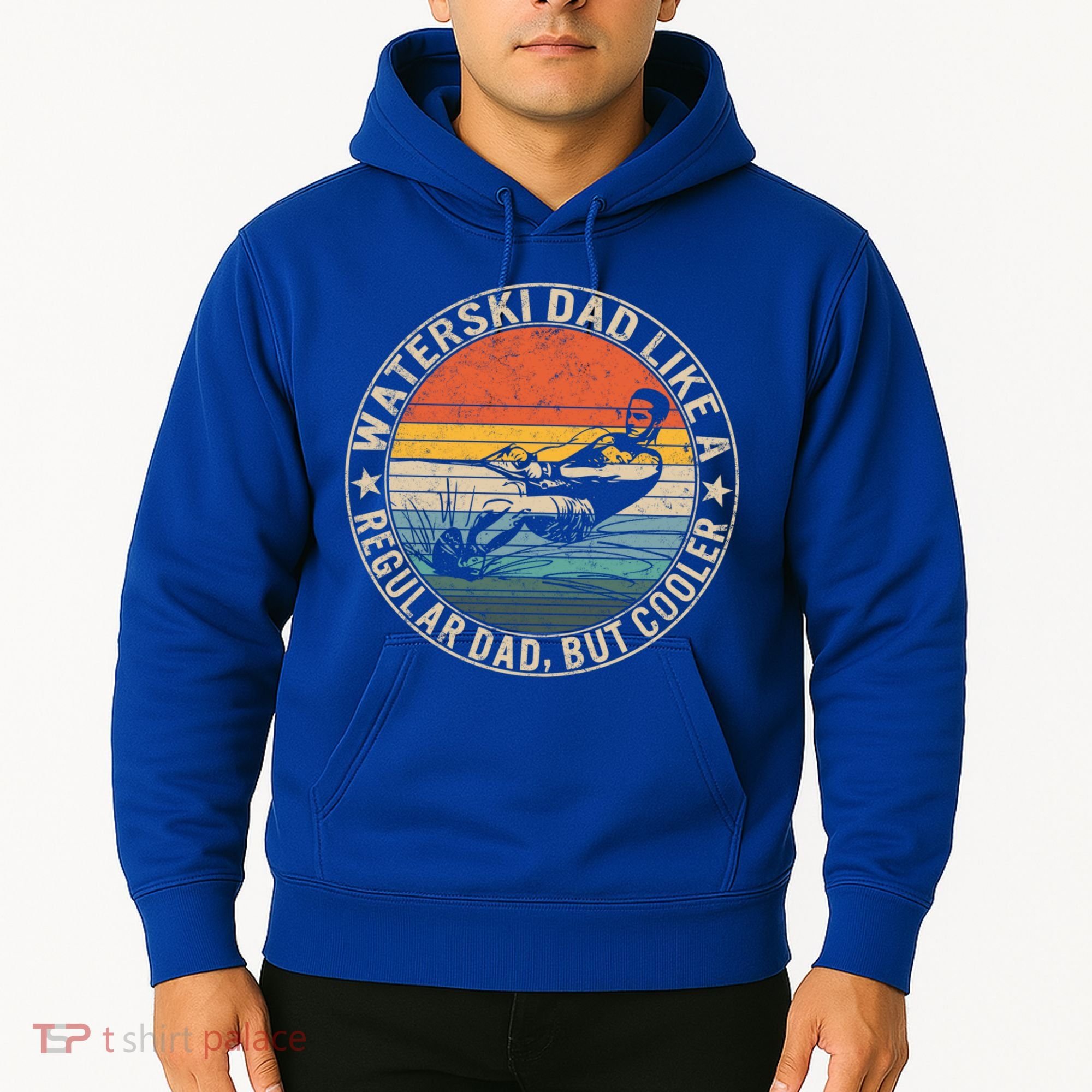 Waterski Dad Fathers Day Ski Lover Dad Water Skiing Rider Gift Hoodie
