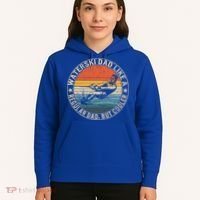 Waterski Dad Fathers Day Ski Lover Dad Water Skiing Rider Gift Hoodie thumb 5