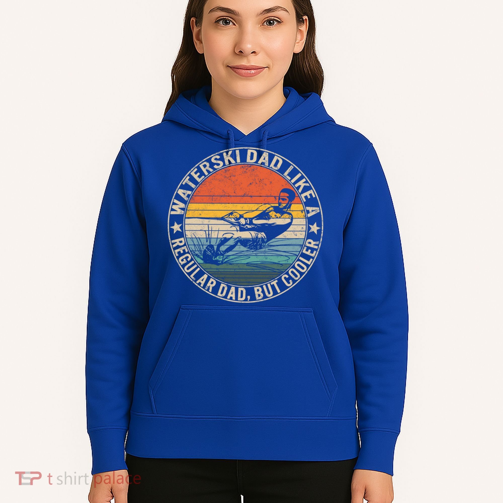 Waterski Dad Fathers Day Ski Lover Dad Water Skiing Rider Gift Hoodie