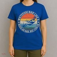 Waterski Dad Fathers Day Ski Lover Dad Water Skiing Rider Gift T-Shirt thumb 4