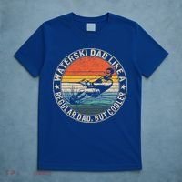 Waterski Dad Fathers Day Ski Lover Dad Water Skiing Rider Gift T-Shirt thumb 5