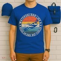 Waterski Dad Fathers Day Ski Lover Dad Water Skiing Rider Gift T-Shirt thumb 6