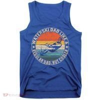 Waterski Dad Fathers Day Ski Lover Dad Water Skiing Rider Gift Tank Top thumb 0