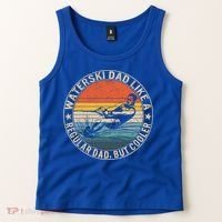 Waterski Dad Fathers Day Ski Lover Dad Water Skiing Rider Gift Tank Top thumb 2