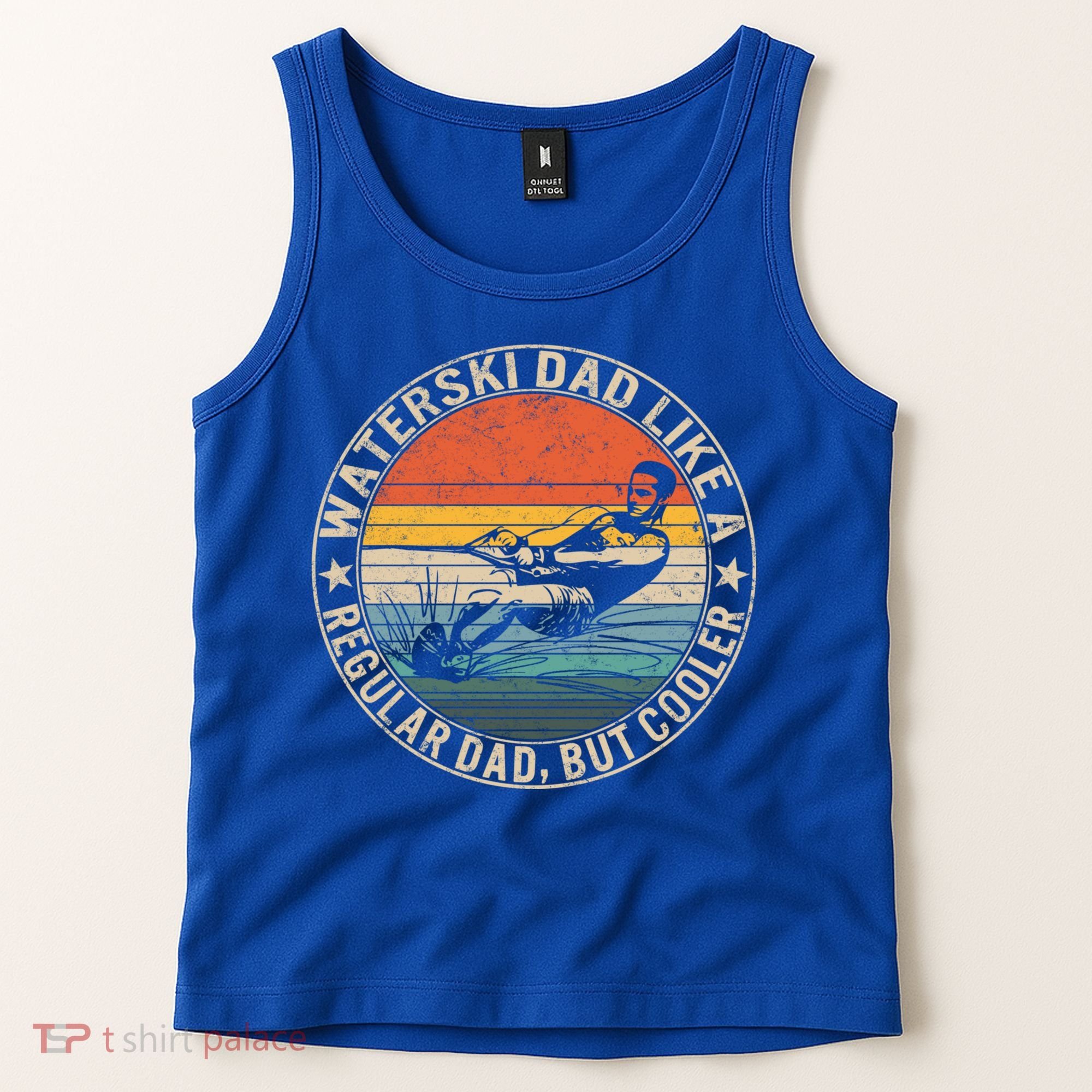 Waterski Dad Fathers Day Ski Lover Dad Water Skiing Rider Gift Tank Top