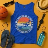 Waterski Dad Fathers Day Ski Lover Dad Water Skiing Rider Gift Tank Top thumb 4