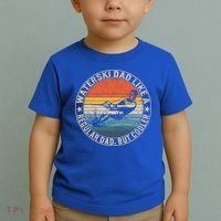Waterski Dad Fathers Day Ski Lover Dad Water Skiing Rider Gift Toddler T-Shirt thumb 2