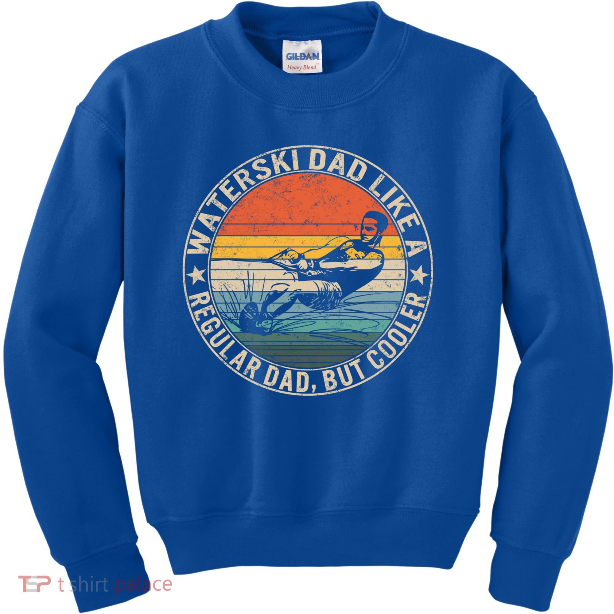 Waterski Dad Fathers Day Ski Lover Dad Water Skiing Rider Gift Kids Sweatshirt