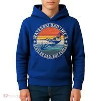Waterski Dad Fathers Day Ski Lover Dad Water Skiing Rider Gift Kids Hoodie thumb 4