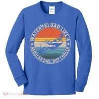 Waterski Dad Fathers Day Ski Lover Dad Water Skiing Rider Gift Kids Long Sleeve Shirt thumb 0