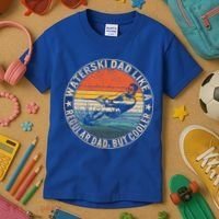 Waterski Dad Fathers Day Ski Lover Dad Water Skiing Rider Gift Kids T-Shirt thumb 3