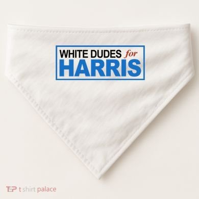 White Dudes For Kamala Harris USA-Made Doggie Bandana