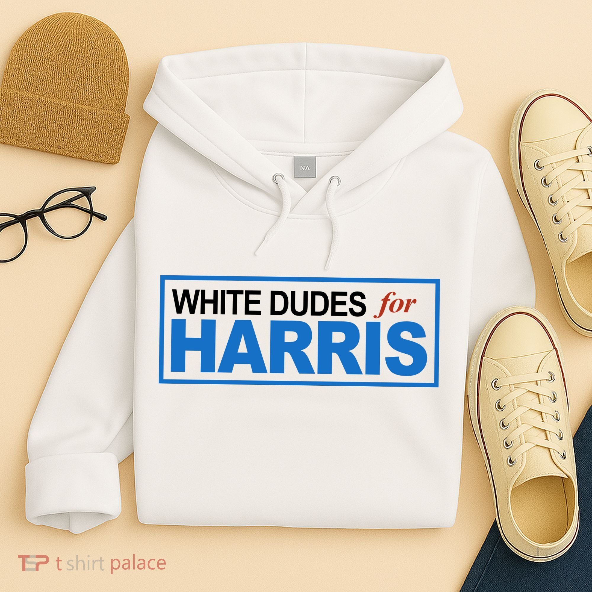 White Dudes For Kamala Harris Hoodie