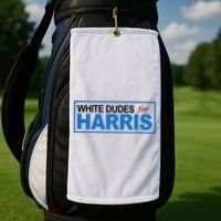 White Dudes For Kamala Harris Golf Towel thumb 2