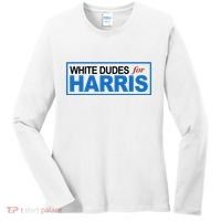 White Dudes For Kamala Harris Women's Long Sleeve Shirt thumb 0