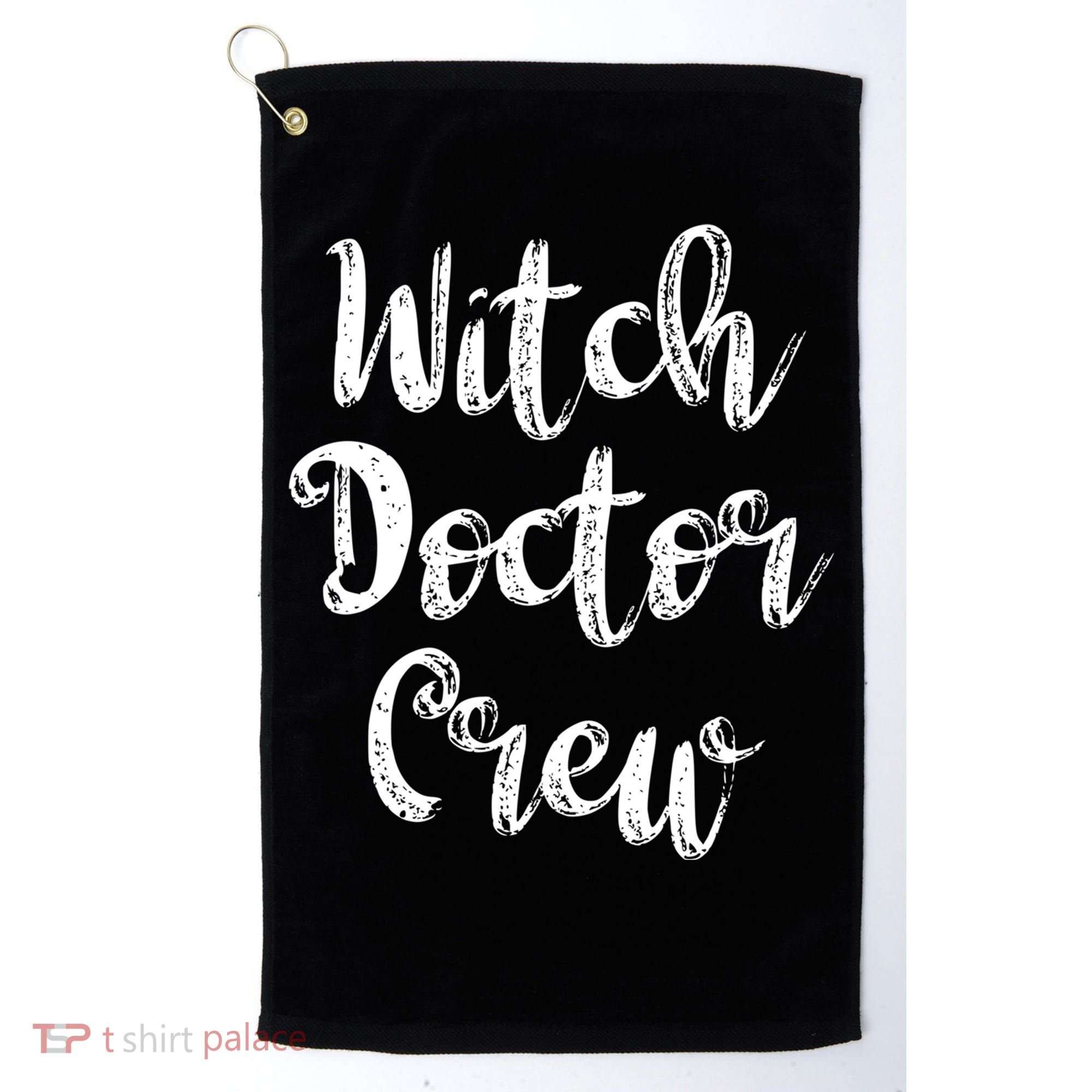 Witch Doctor Funny Halloween Party Meaningful Gift Golf Towel