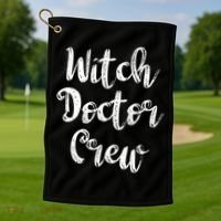 Witch Doctor Funny Halloween Party Meaningful Gift Golf Towel thumb 1