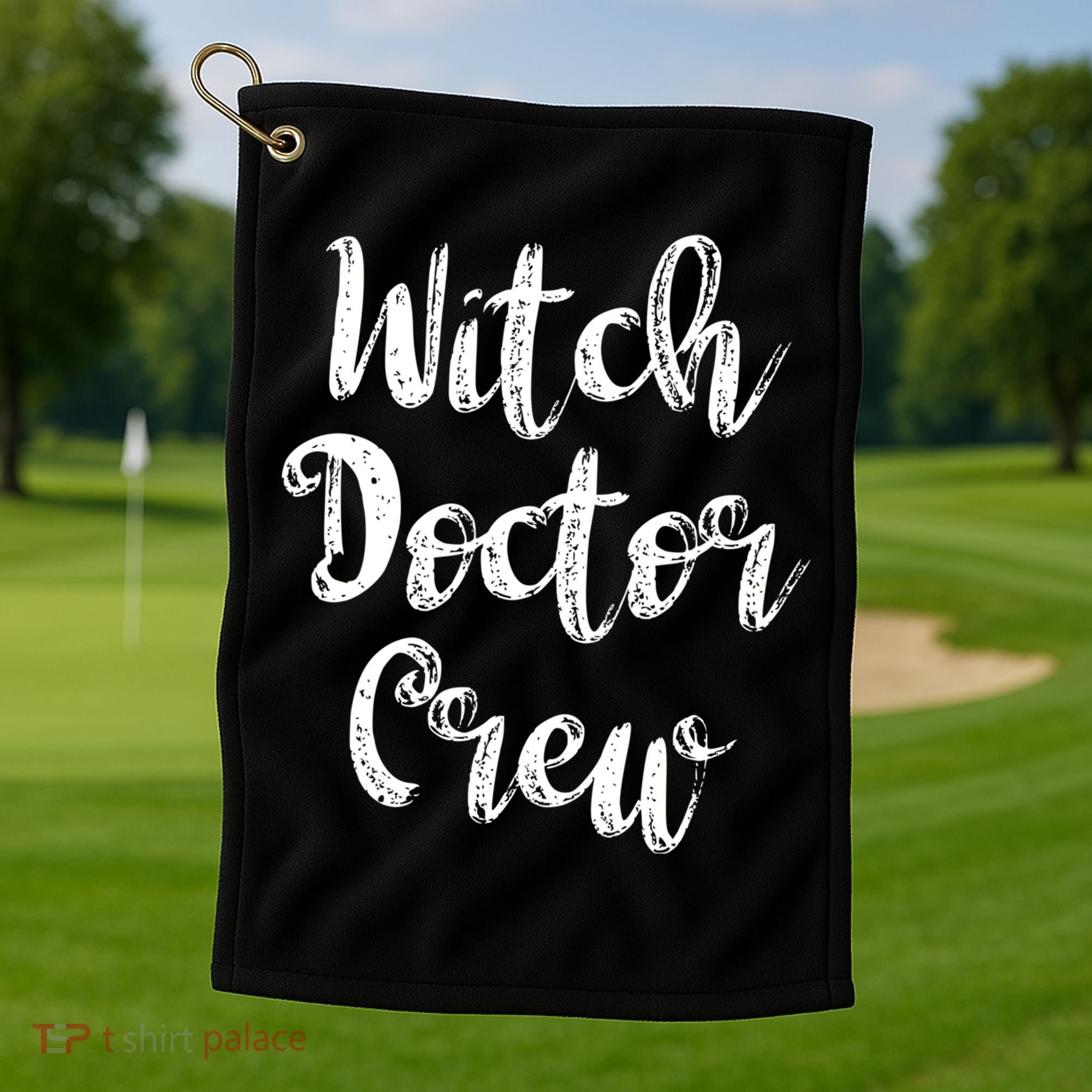 Witch Doctor Funny Halloween Party Meaningful Gift Golf Towel