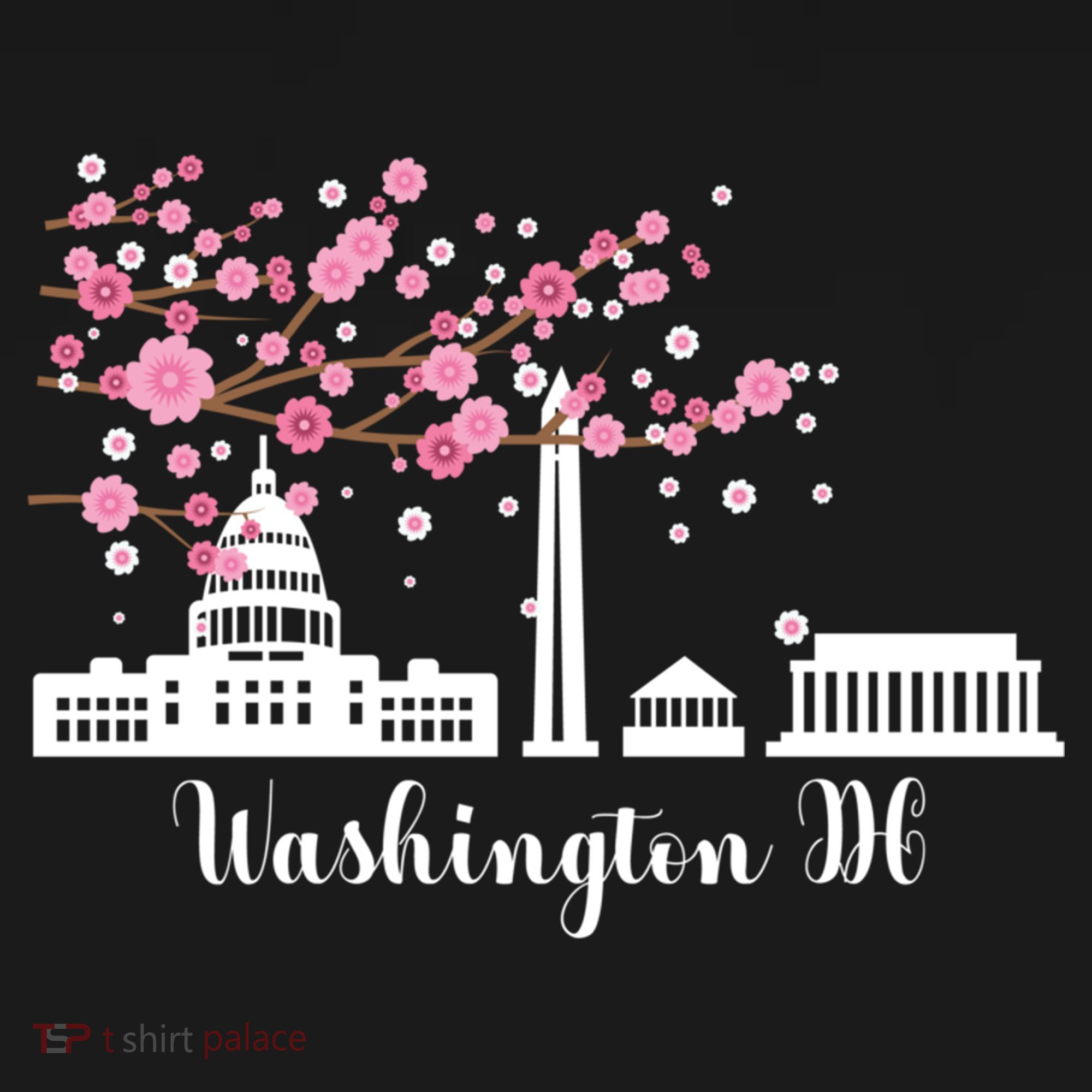 Washington Dc Funny Gift Cherry Blossoms Memorial Monut Meaningful Gift Doggie Tank