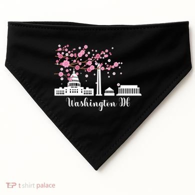 Washington Dc Funny Gift Cherry Blossoms Memorial Monut Meaningful Gift USA-Made Doggie Bandana