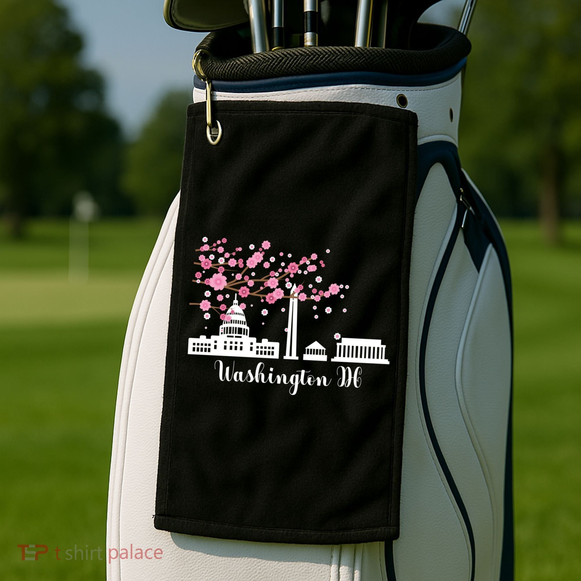 Washington Dc Funny Gift Cherry Blossoms Memorial Monut Meaningful Gift Golf Towel