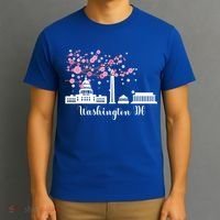 Washington Dc Funny Gift Cherry Blossoms Memorial Monut Meaningful Gift T-Shirt thumb 3