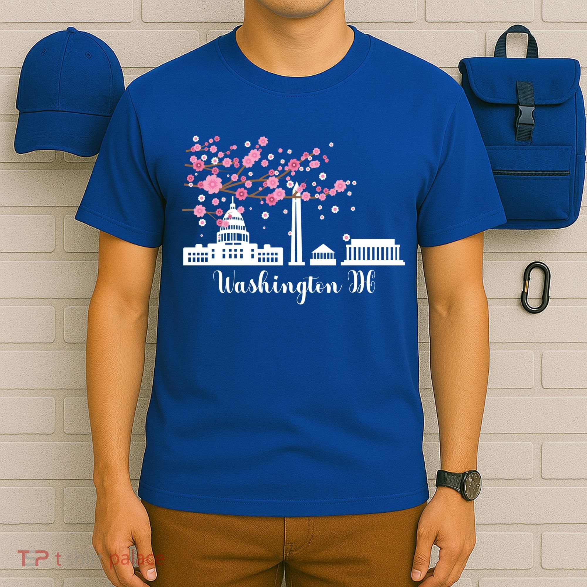 Washington Dc Funny Gift Cherry Blossoms Memorial Monut Meaningful Gift T-Shirt