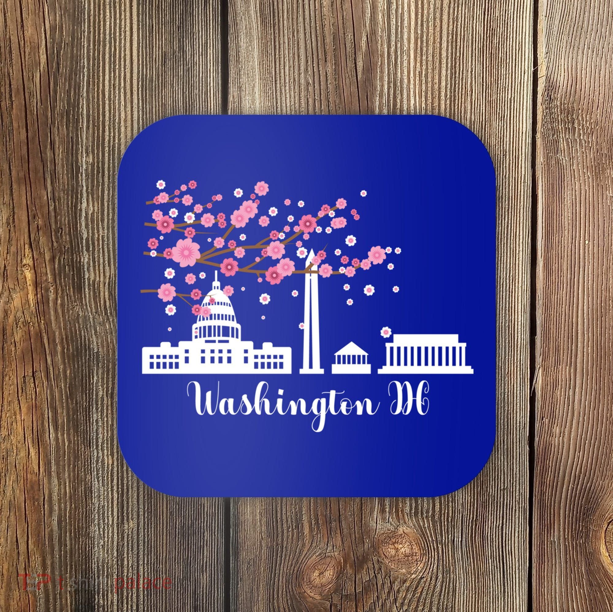 Washington Dc Funny Gift Cherry Blossoms Memorial Monut Meaningful Gift Coaster