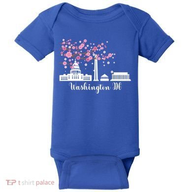 Washington Dc Funny Gift Cherry Blossoms Memorial Monut Meaningful Gift Baby Bodysuit