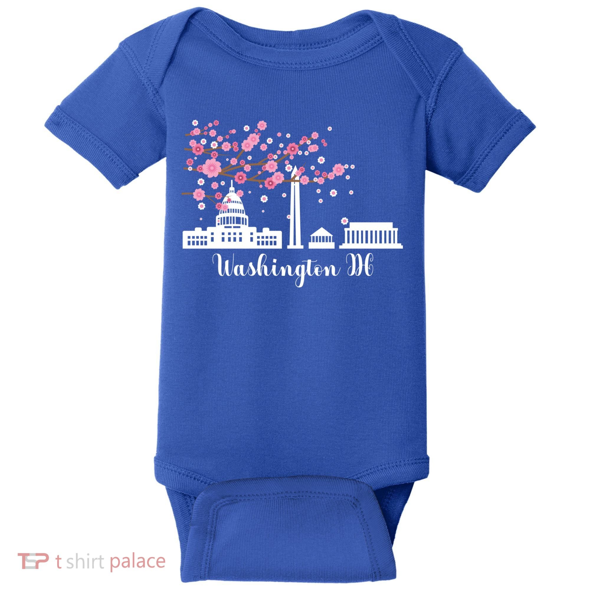 Washington Dc Funny Gift Cherry Blossoms Memorial Monut Meaningful Gift Baby Bodysuit