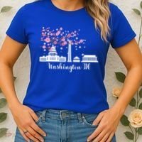 Washington Dc Funny Gift Cherry Blossoms Memorial Monut Meaningful Gift Women's T-Shirt thumb 2