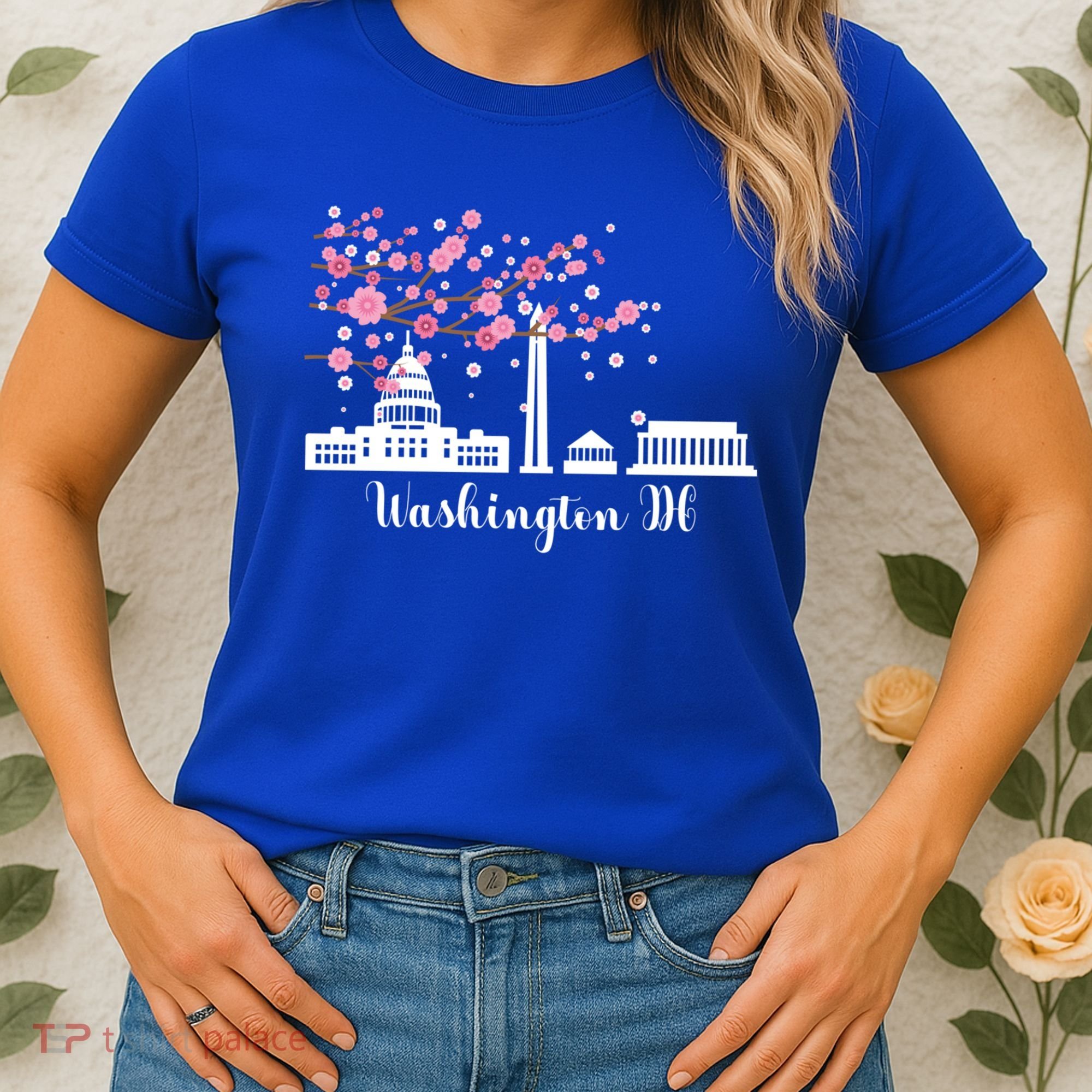 Washington Dc Funny Gift Cherry Blossoms Memorial Monut Meaningful Gift Women's T-Shirt