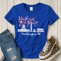 Washington Dc Funny Gift Cherry Blossoms Memorial Monut Meaningful Gift Women's T-Shirt thumb 3
