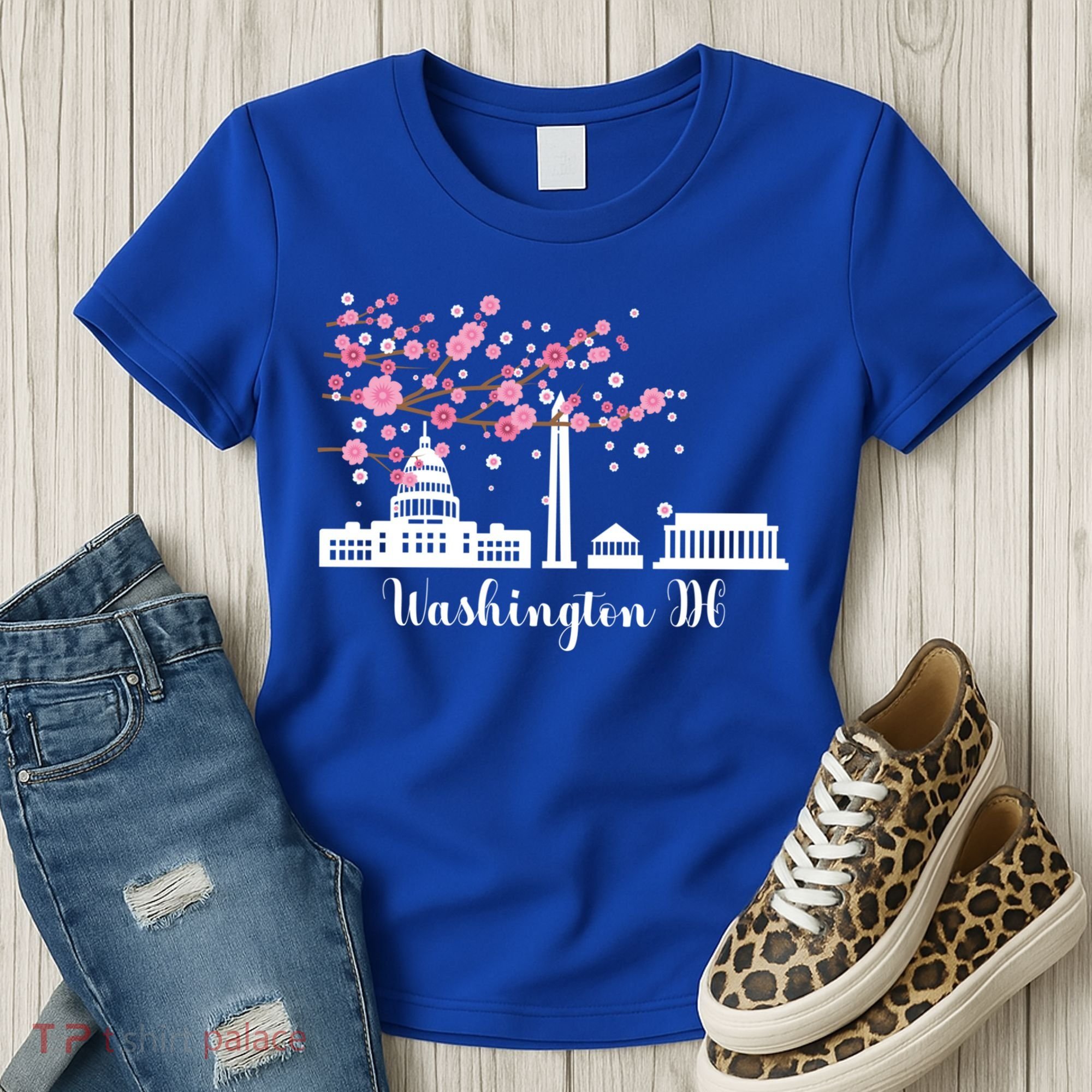 Washington Dc Funny Gift Cherry Blossoms Memorial Monut Meaningful Gift Women's T-Shirt