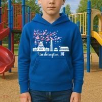Washington Dc Funny Gift Cherry Blossoms Memorial Monut Meaningful Gift Kids Hoodie thumb 2