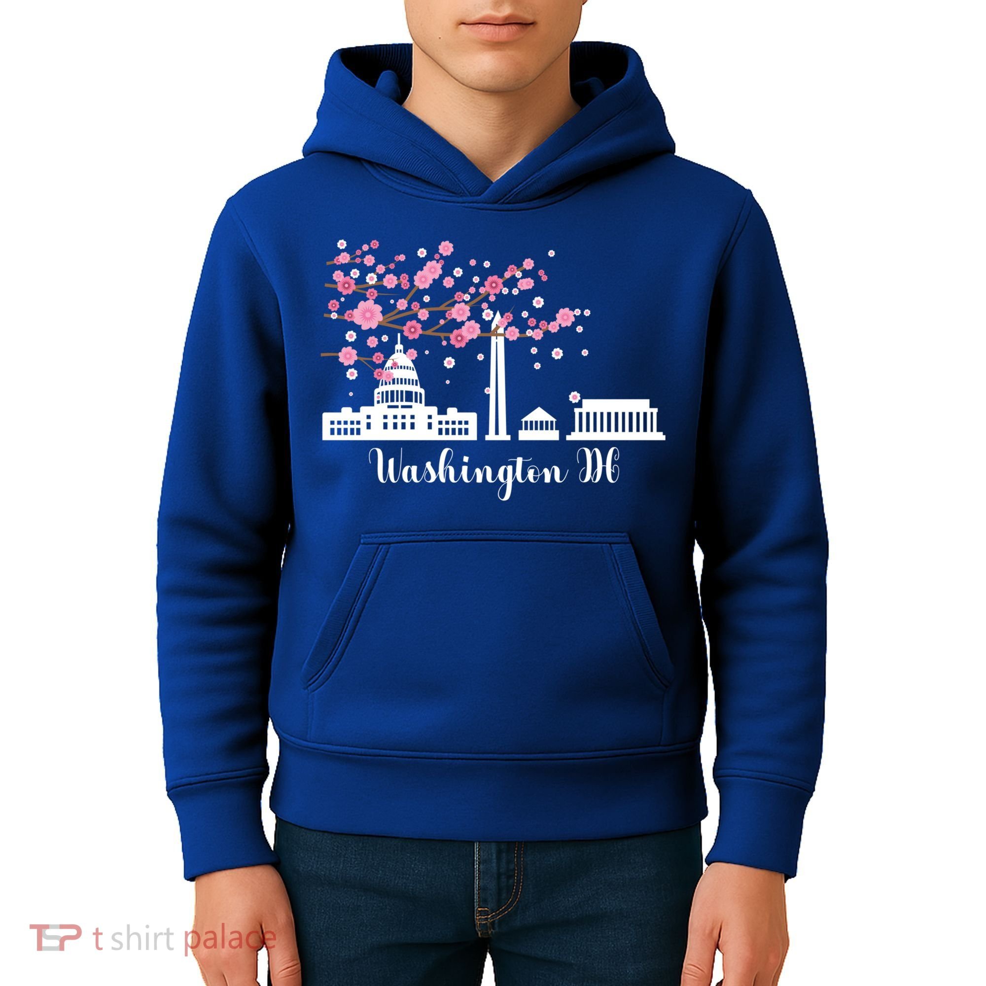 Washington Dc Funny Gift Cherry Blossoms Memorial Monut Meaningful Gift Kids Hoodie