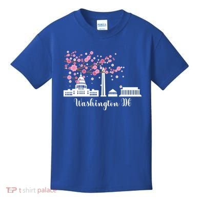 Washington Dc Funny Gift Cherry Blossoms Memorial Monut Meaningful Gift Kids T-Shirt