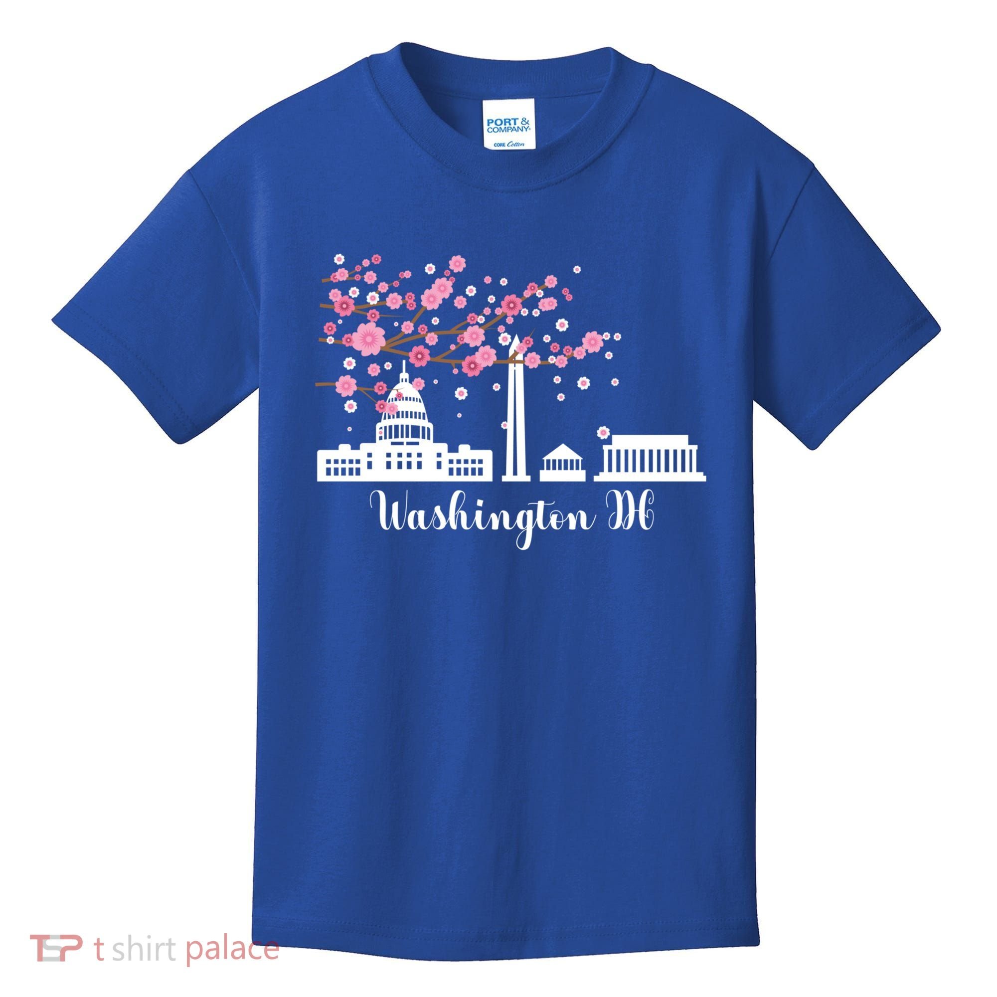 Washington Dc Funny Gift Cherry Blossoms Memorial Monut Meaningful Gift Kids T-Shirt