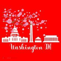 Washington Dc Funny Gift Cherry Blossoms Memorial Monut Meaningful Gift Santa Hat thumb 1