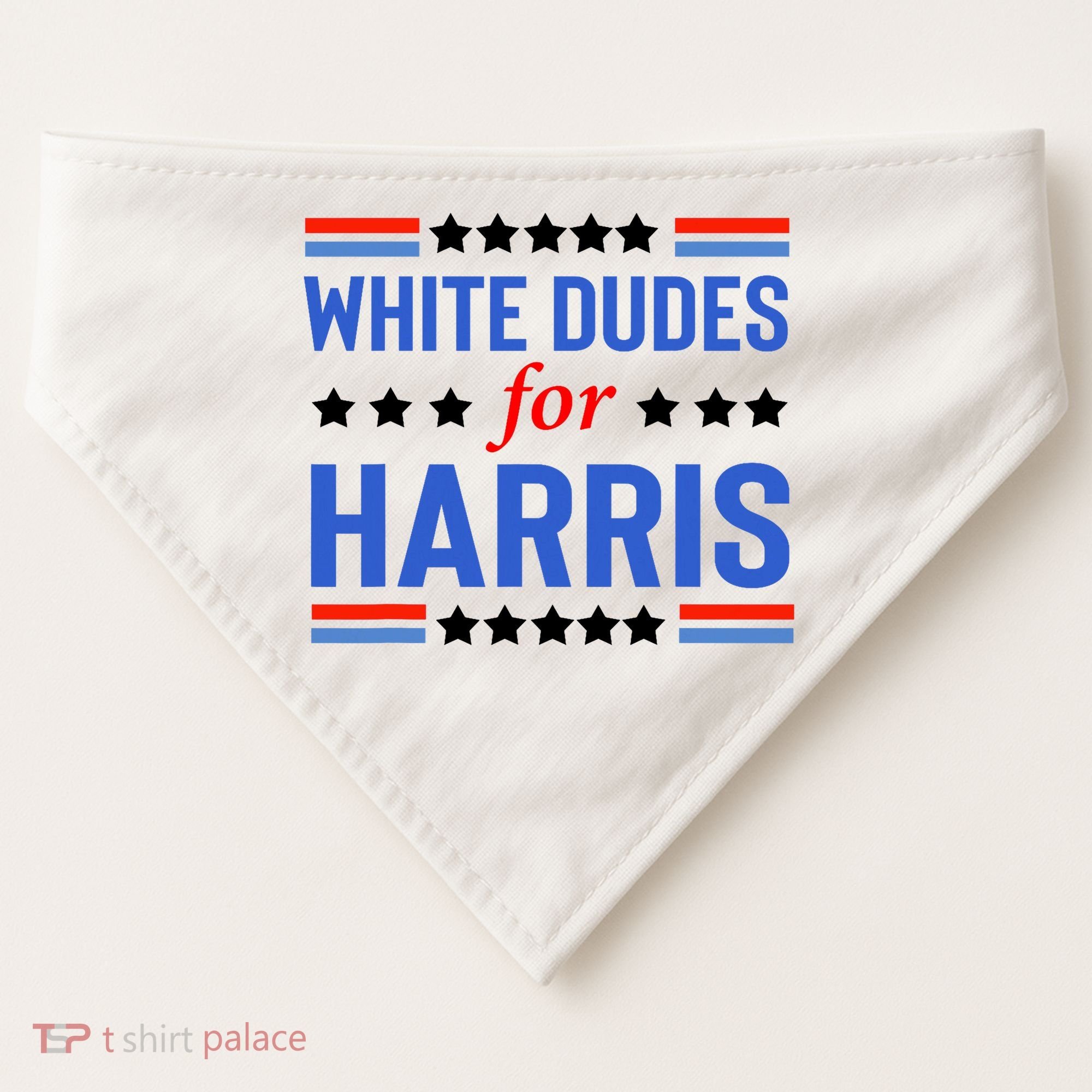 White Dudes For Kamala Harris USA-Made Doggie Bandana