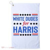 White Dudes For Kamala Harris Golf Towel thumb 0