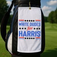 White Dudes For Kamala Harris Golf Towel thumb 2