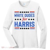 White Dudes For Kamala Harris Women's Long Sleeve Shirt thumb 0