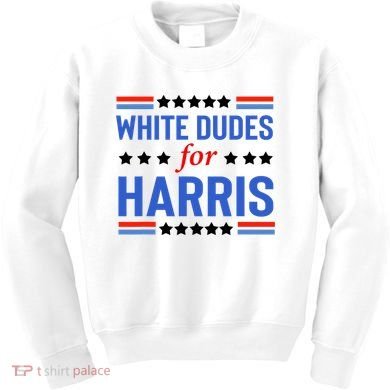 White Dudes For Kamala Harris Kids Sweatshirt