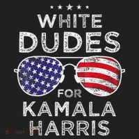 White Dudes For Kamala Harris Sunglasses Women's Sweatshirt thumb 2