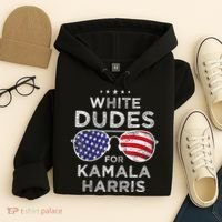 White Dudes For Kamala Harris Sunglasses Hoodie thumb 4