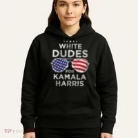 White Dudes For Kamala Harris Sunglasses Hoodie thumb 5