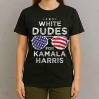 White Dudes For Kamala Harris Sunglasses T-Shirt thumb 4